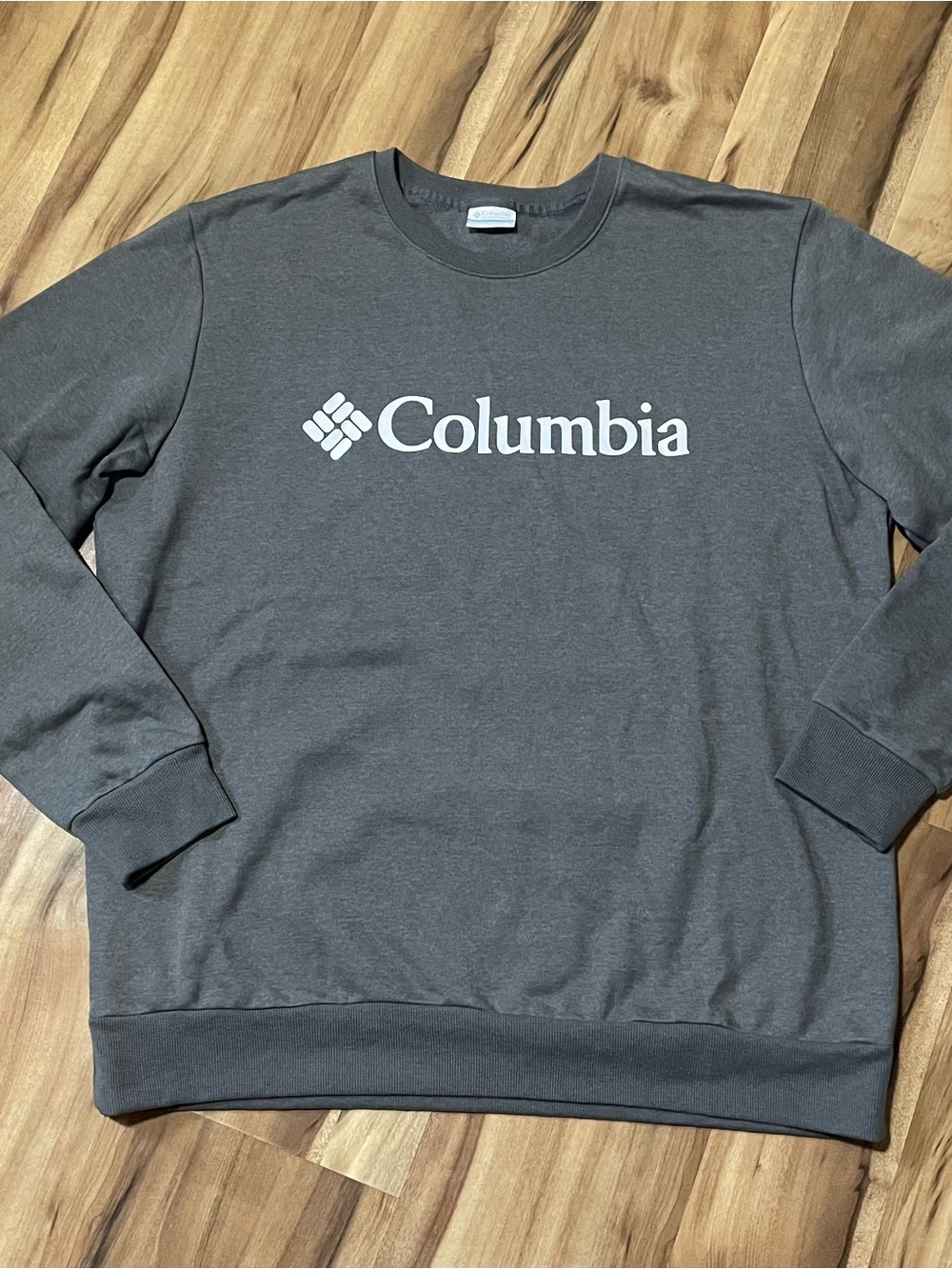 Columbia Men's Grey Graphic Fleece Crewneck Pullover Sweatshirt XL